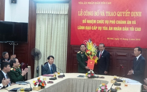 Công bố quyết định bổ nhiệm Phó Chánh án và lãnh đạo cấp Vụ Tòa án nhân dân tối cao